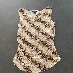 WHBM Python Cowl Neck Tank